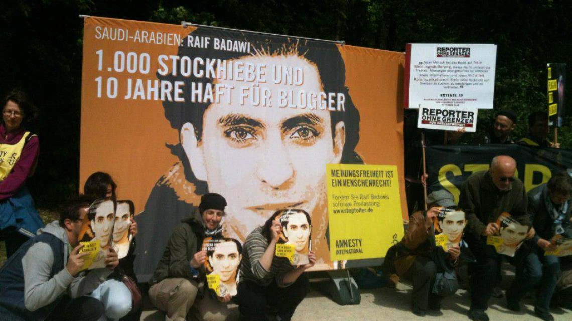 Sustinatori ai lui Raif Badawi in Berlin/foto: raifbadawi.org